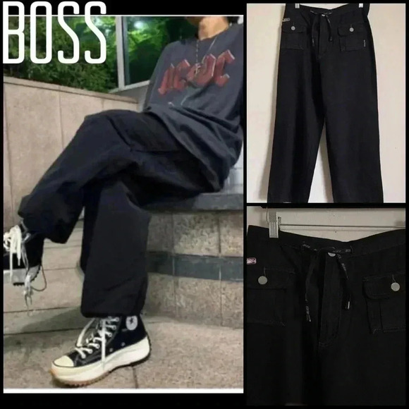 Boss Retro 90’s Wide Leg Loose Fit Jeans - Picture 1 of 8